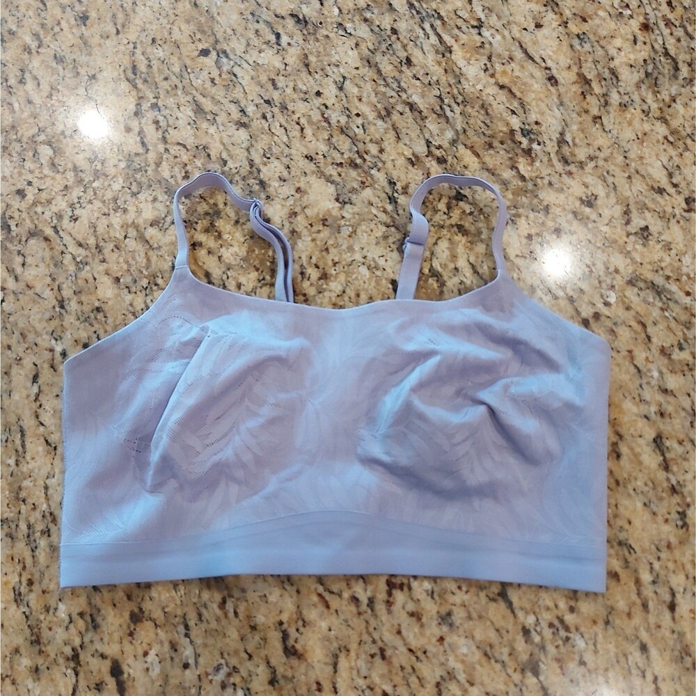 SOMA ENBLISS LACE ADJUSTABLE BRALETTE Size Large Violet Purple NO PADS Wireless